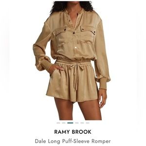 Ramy Brook Dale Long Puff-Sleeve Romper